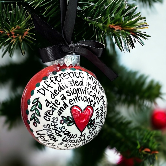 2024 Difference Maker Christmas Ornament – Hand-Painted Acrylic Holiday Gift - Picture 6 of 12